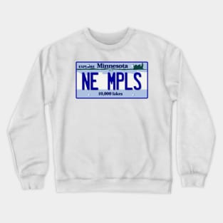 NE MPLS License Plate Crewneck Sweatshirt